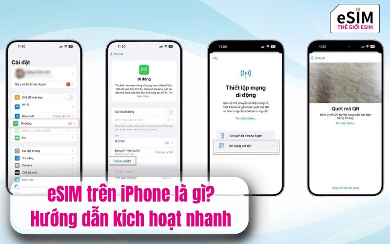 eSIM trên iPhone là gì? Hướng dẫn kích hoạt nhanh